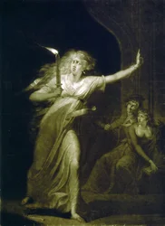 Lady Macbeth, Atto 5 scena Uno, perché allora è tempo di farlo. dipinto dopo H. Fuseli