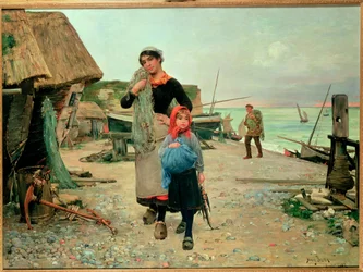 Pescatori che Tornano con le Reti, 1882