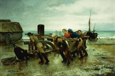 Traino di una nave, 1887