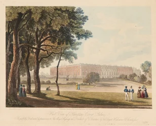 Il grande giardino della fontana e il palazzo