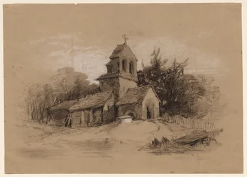 Chiesa in un paesaggio, 1800s