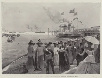 Il tempo della regina a Folkestone, la partenza di Sua Maestà per il continente a bordo del Calais-Douvres, 11 marzo