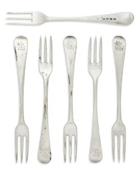 Set di forchette da dessert in stile Old English coloniale di Giorgio III, Gibilterra, c.1790 (argento)