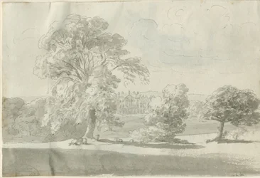Shenstone - Little Aston Hall: disegno a penna e acquerello, nd [1788-1855]