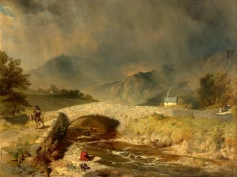 Tempo tempestoso vicino ad Ambleside, Cumbria, 1846