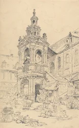 Il portico della Halle della Haute Vielle Tour, Rouen