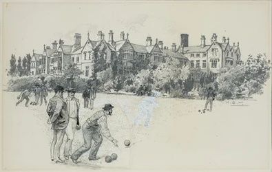 Manicomio di Cheadle dal campo da bowling