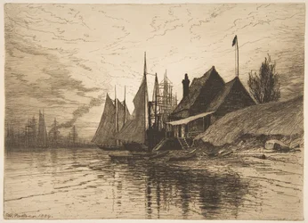 Sera, porto di New York, 1884