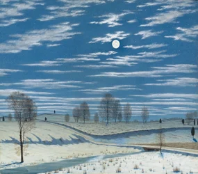 Scena invernale al chiaro di luna, 1869