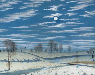 Scena invernale al chiaro di luna, 1869