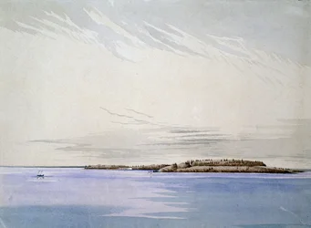 Vecchio Mackinaw, con il forte francese, 1842
