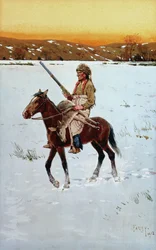 Indiano che ritorna dalla caccia, 1912