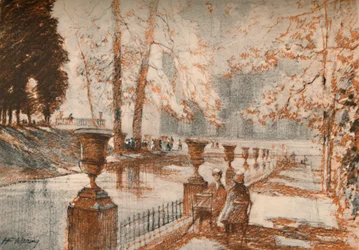 Il Lussemburgo Parigi ama gli alberi e i bambini, c. 1927, 1927