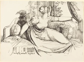 Una donna seduta vicino alla finestra