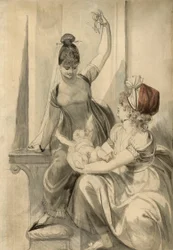 La madre e la sua famiglia in campagna
