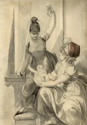 Madre e la sua famiglia in campagna, 1806-1807