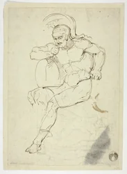 Guerriero seduto (recto); Guerriero in piedi (verso)
