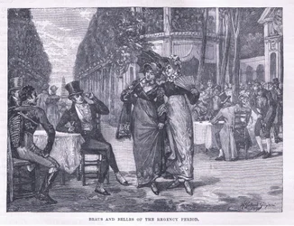 Beaus e belle del periodo della Reggenza circa 1818