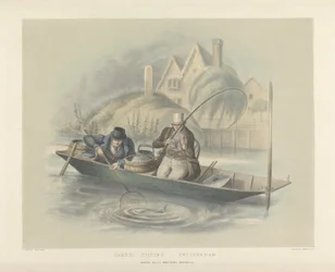 Pesca del barbo, Twickenham, da una serie di sei immagini di pesca