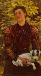 Giovane Ragazza con Cane