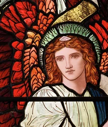 Grasmere, San Oswald, James Powell & Sons, Henry Holiday, Angeli ministranti (dettaglio), 1893