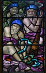 Yeovil, San Giovanni Battista, Lowndes & Drury, Henry Holiday, Odio, Bestialità e Veleno, 1917-18