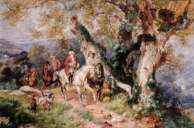 Figure del XVIII secolo in un paesaggio