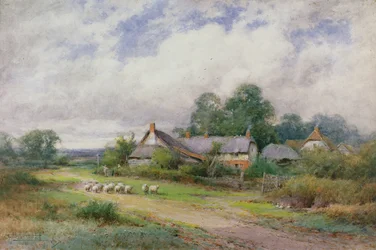 Di ritorno dal mercato, un villaggio del Bedfordshire