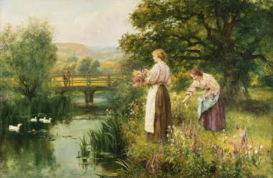 Raccolta di fiori primaverili