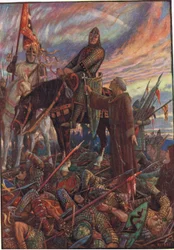 Dopo la battaglia di Hastings, illustrazione da “Una storia d