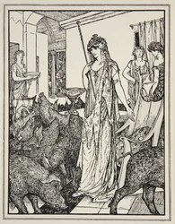 Circe manda i maiali (I compagni di Ulisse) agli styes, frontespizio da 