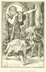 Il Leone di Grumedan porta la Principessa (incisione)
