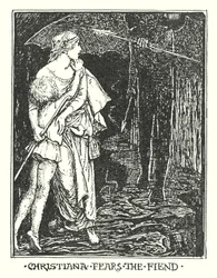 Illustrazione per Il cammino del pellegrino di John Bunyan (litografia)