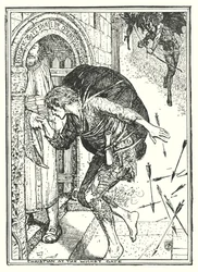 Illustrazione per Il cammino del pellegrino di John Bunyan (litografia)