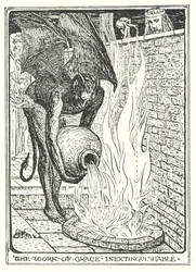 Illustrazione per Il cammino del pellegrino di John Bunyan (litografia)