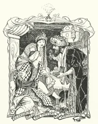 Neangir vede il ritratto di Argentine (incisione)