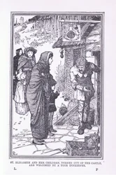 Santa Elisabetta e i suoi figli, cacciati dal castello e accolti dal povero locandiere, 1912