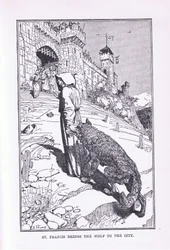 San Francesco porta il lupo in città, 1912