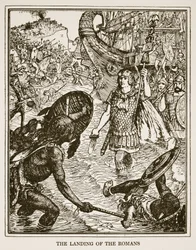Lo Sbarco dei Romani, illustrazione da 