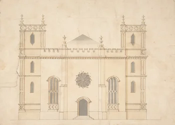Facciata di una chiesa neogotica, 1745-76