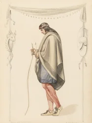 Figura indiana di profilo, 1851