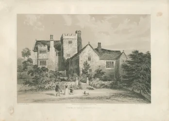 Throwley Hall: litotint, nd [c 1845]