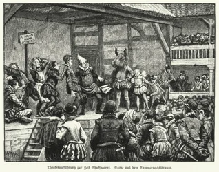 Rappresentazione della commedia Sogno di una notte di mezza estate di William Shakespeare durante la vita del drammaturgo