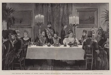 Il sultano della Turchia a casa, Abdul Hamid che intrattiene l
