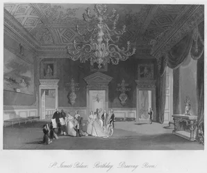 Palazzo di St. James. Compleanno. Sala da disegno, c1841