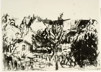 Vista su giardini e case