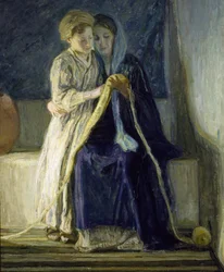 Cristo e sua madre che studiano le Scritture, c.1909