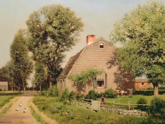 Vecchia casa colonica sulla strada, c.1889