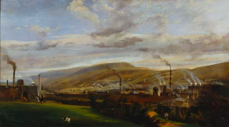 Paesaggio industriale del Galles del Sud, c.1825