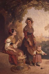 Due donne romane e i loro bambini